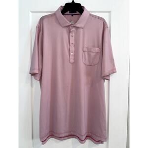 Stitch Golf Polo Shirt Men’s Large Red Striped